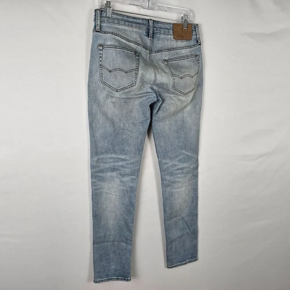 American Eagle Jeans Men's 30 x 32 Blue Skinny Distressed Next Level AirFlex